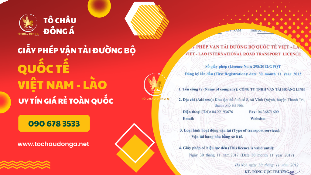 Giấy Phép Vận Tải Đường Bộ Quốc Tế Việt Lào