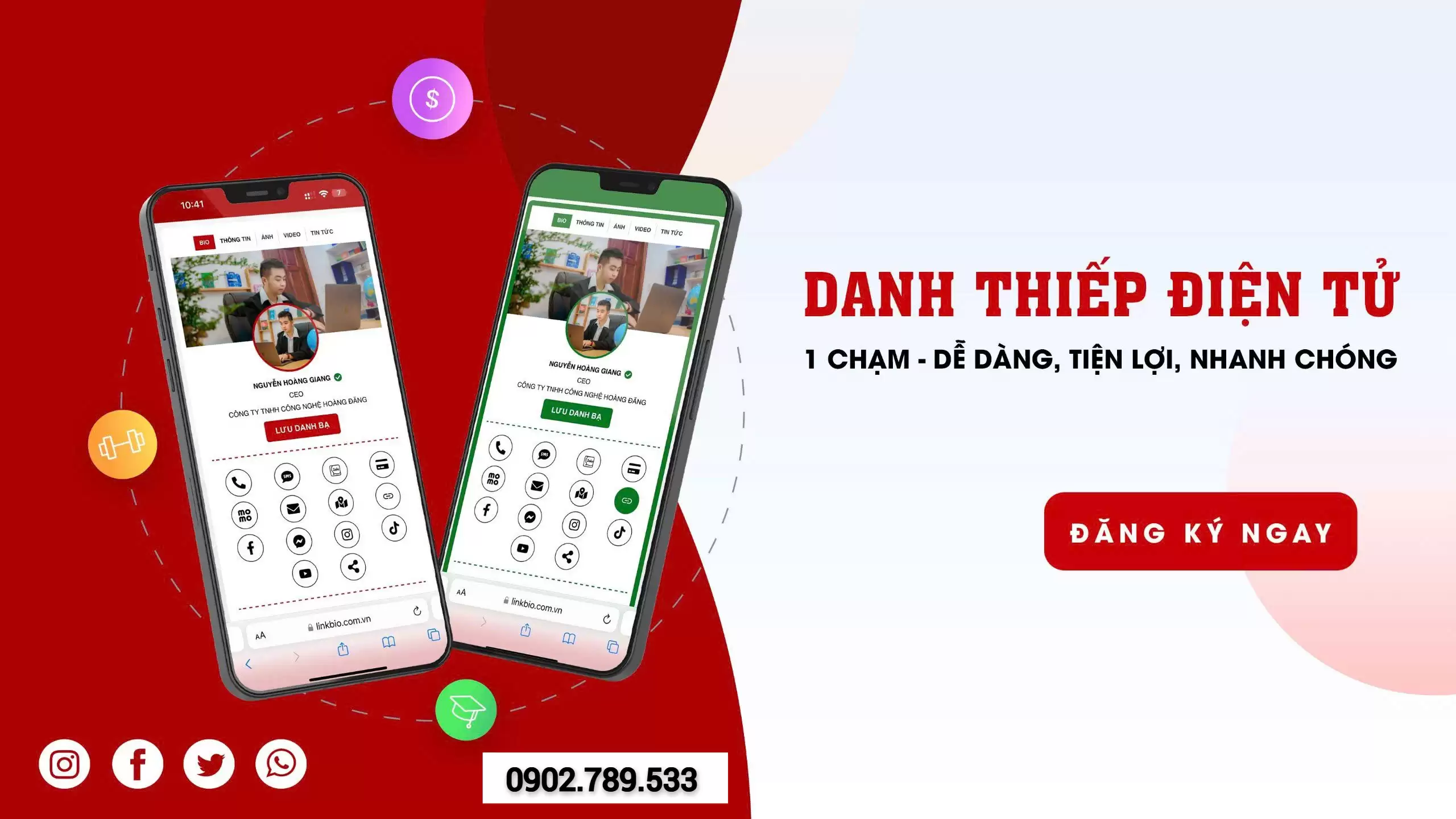 Danh thiếp điện tử thông minh LinkBio 